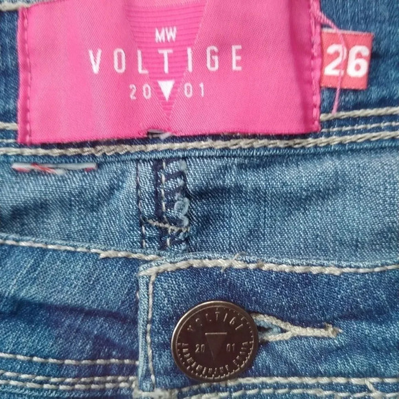 Voltige Denim Blue  Jean Mini Skirt, 26 - Picture 6 of 6